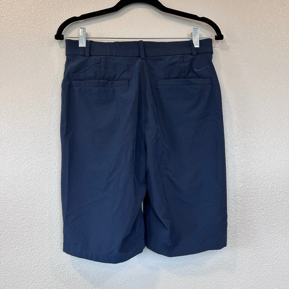 Nike Mens Dri-FIT Standard Fit Golf Shorts Navy Blue Size 28 Stretch Athletic